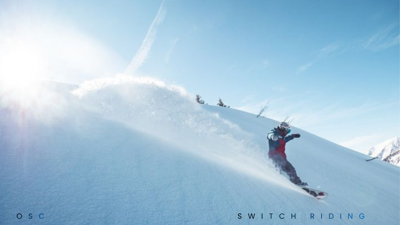 Skidded Traverse on a Snowboard